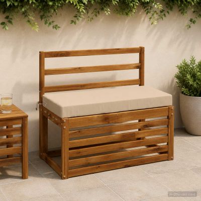 vidaXL Vankúš na lavičku SOEST 100% polyester Krémová 60 x 40 x 8 cm