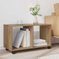 vidaXL Skrinka na kolieskach dub artisan 72x33x42,5cm kompozitné drevo