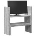 vidaXL Stolový organizér nastav. sivý sonoma 40x17x41cm kompozit.drevo