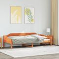 vidaXL Posteľný rám bez matraca voskový 80x200 cm borovicový masív