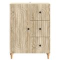 vidaXL Servírovacia skriňa so zásuvkou Dub sonoma 66 x 34,5 x 90 cm