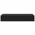 vidaXL Nástenné zásuvkové police 2 ks čierne 60x23,5x10 cm MDF