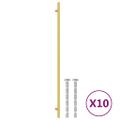 vidaXL Rukoväte na skrinku 10 ks zlaté 480 mm nehrdzavejúca oceľ