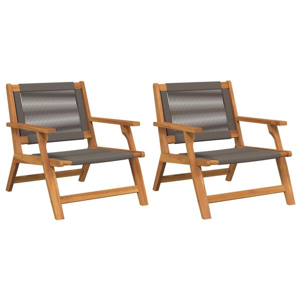 vidaXL Záhradný nábytok 2 pcs Sivá 67 x 78 x 73 cm