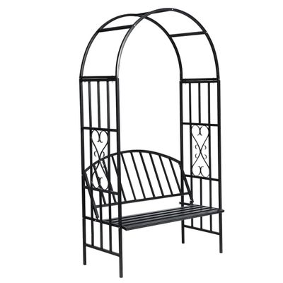 vidaXL Záhradná pergola na ruže s lavičkou