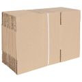 vidaXL Skladací box s úložiskom 50 ks Prírodná 24 x 13 x 13 cm Kartón