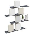 vidaXL Závesná polica 4 ks Antracit 60 x 8,5 x 2,5 cm Oceľ