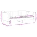 vidaXL Denná posteľ tmavosivá 90x200 cm zamat