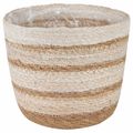 vidaXL 3 ks Prírodná, biela a béžová Ø26 x 19 cm 100% Morská tráva