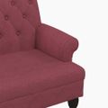 vidaXL Lavička s operadlom vínovo červená 120x62x75,5 cm látka