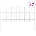 vidaXL Záhradný plot WOERDEN 7 ks 170 x 115 cm Biela