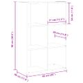 vidaXL skrinka na knihy/príborník Artisan Dub 66x30x98 cm