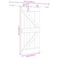 vidaXL Posuvné dvere NARVIK Prírodná a čierna 90 x 210 cm (213,5 cm)