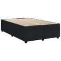vidaXL Posteľ boxspring s matracom Čierna 120 x 190 cm Zamat