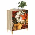 vidaXL Příborník GENNEP tlač ľalie 66 x 36,5 x 75 cm Kompozitné drevo