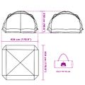 vidaXL Stan s moskytiérou so strechou Azúrová modrá 434 x 434 x 230 cm