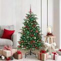 vidaXL Umelý vianočný stromček Zelená 150 cm PVC, kov a plast