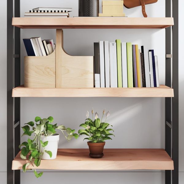 vidaXL Nástenná polica 100x40x(2-6) cm neošetrený dubový masív
