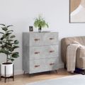 vidaXL Komoda so zásuvkami betónovo sivá 69,5x34x90cm kompozitné drevo