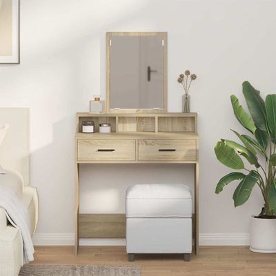 vidaXL Toaletný stolík Sonoma dub 79 x 41 x 140 cm Kompozitné drevo