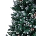 vidaXL Zasnežený umelý vianočný stromček s borovicovými šiškami 240 cm