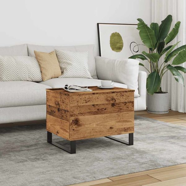 vidaXL Konferenčný stolík staré drevo 60x44,5x45 cm kompozitné drevo