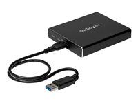 USB 3.1 (10Gbps) - Aluminum - M.2 to SATA - Raid Drive Enclosure (SM22BU31C3R) - Flashové úložisko - 2 zásuvky - USB 3.1 (externý) - pre P/N: TBLT3MM1MA, TBLT3MM2M, TBLT3MM2MA