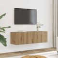 vidaXL TV skrinky nástenné 2 ks dub artisan 100x30x30 cm