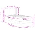 vidaXL Rám postele s matracom s čelnou doskou Modrá 90 x 190 cm Zamat