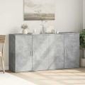vidaXL Komody 2 ks betónovosivé 79x38x80 cm kompozitné drevo