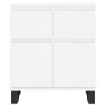 vidaXL Komoda biela 60x35x70 cm spracované drevo