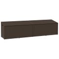vidaXL Záhradný úložný box hnedý 220x50x58 cm polyratan