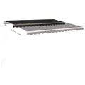 vidaXL Automaticky zaťahovacia markíza 450x350 cm antracitová