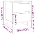 vidaXL Nočné stolíky 2 ks biele 40x35x50 cm kompozitné drevo