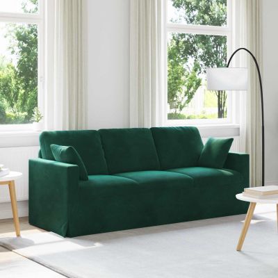 vidaXL Pohovka Tmavozelená 198 x 78 x 80 cm Zamat