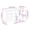 vidaXL Lavička na topánky dub sonoma 102x32x50 cm kompozitné drevo
