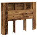vidaXL Skrinka na čelo postele staré drevo 140x18,5x102,5 komp.drevo