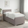vidaXL Posteľ boxspring s matracom Sivohnedá 100 x 200 cm Látka