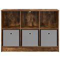vidaXL Servírovacia skriňa Dymová dub 88,5 x 27,5 x 63,5 cm