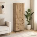 vidaXL Sada skríň 2 ks 66 x 34,5 x 90 cm Kompozitné drevo Dub artisan