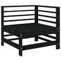vidaXL 6-dielna záhradná sedacia súprava čierna borovicový masív