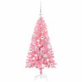 vidaXL Vianočný stromček Ružová 120 cm PVC