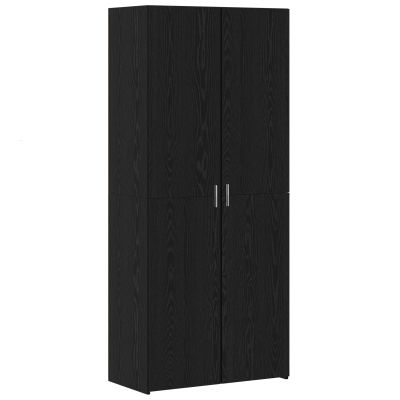 vidaXL Highboard 2 pcs Čierny dub 80 x 42 x 185 cm