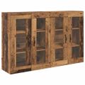 vidaXL Nástenné skrinky 2 ks Staré drevo 69,5 x 34 x 90 cm