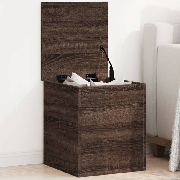 vidaXL Úložný box hnedý dub 40x42x46 cm kompozitné drevo