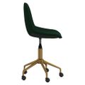 3086108 vidaXL Swivel Dining Chairs 6 pcs Dark Green Velvet(3x333498)
