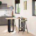 vidaXL Nohy barového stola v tvare T, 2 ks, čierne, 40x35x(90-91) cm, oceľové