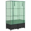 vidaXL Záhon s krytom na skleník ratanový vzhľad 80x40x138 cm