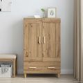 vidaXL Highboard Dub artisan 70 x 31 x 115 cm Kompozitné drevo
