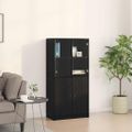 vidaXL Highboard Čierny dub 68 x 37 x 142 cm